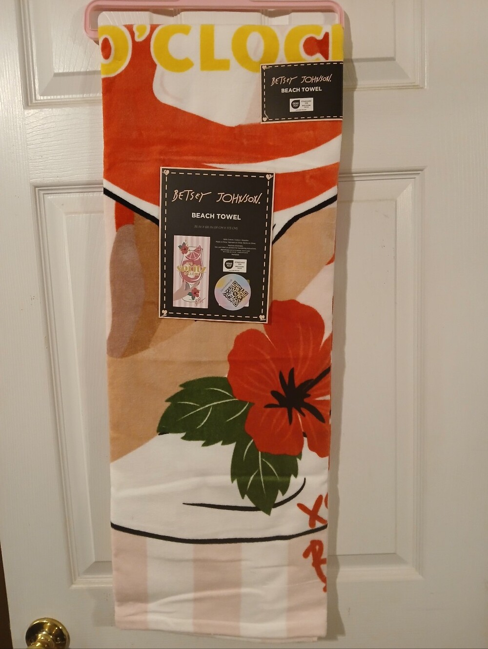 Betsey Johnson NWT 6ft Beach Towel - Its Spritz O'Clock